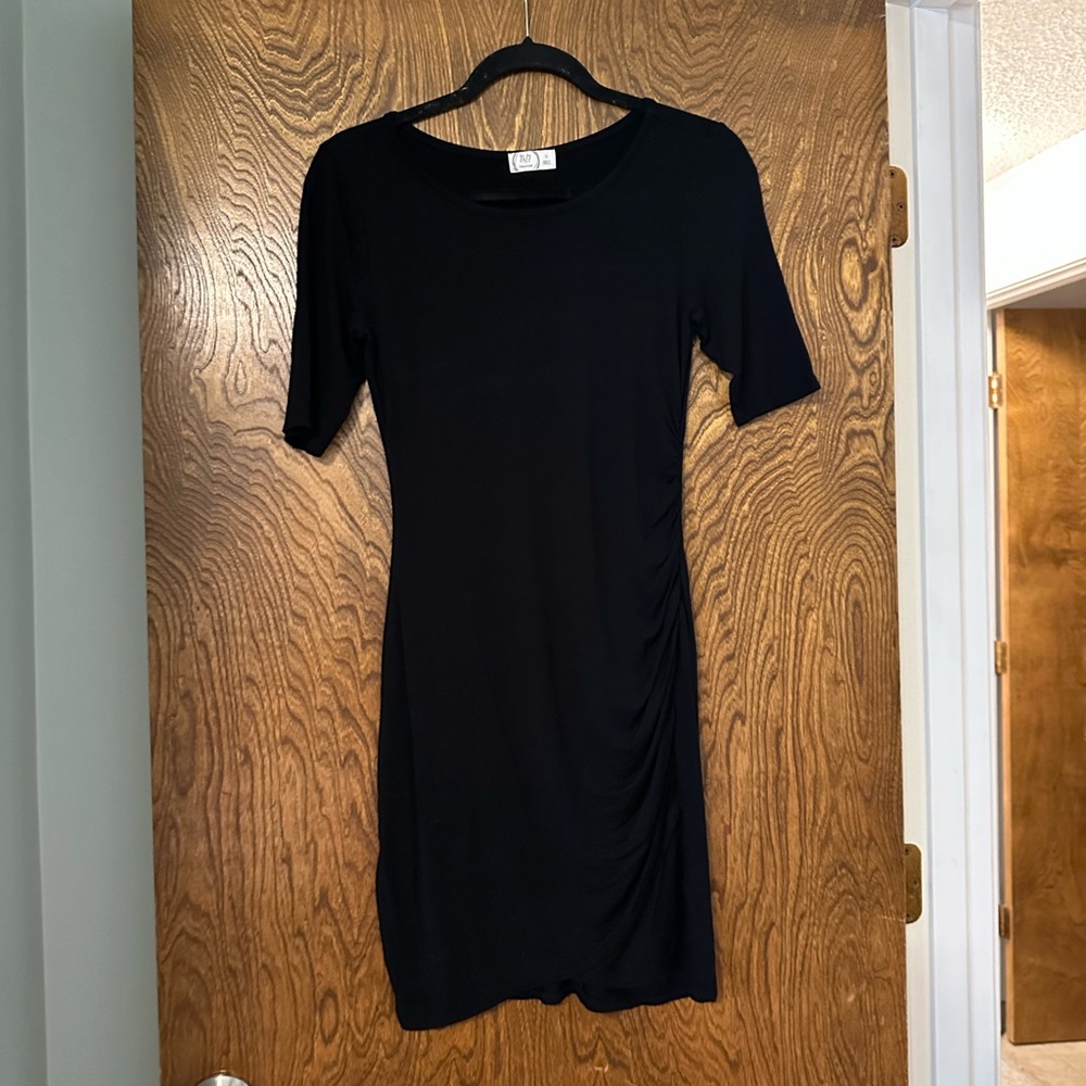 Maurices 24/7 Black Rusched Sheath Dress
